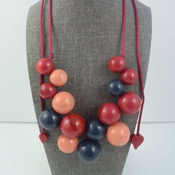 ZSISKA "Bolas" Statement Necklace & Matching Earrings LIKE NEW - Picture 2 of 10